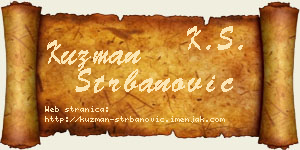 Kuzman Štrbanović vizit kartica